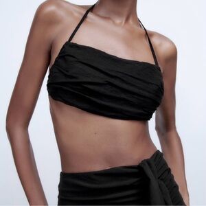 Zara linen halter top